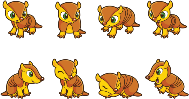 Armadillo Cartoon (700x490), Png Download