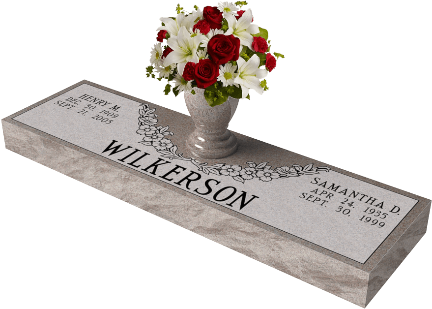 Companion Marker - Cemetery Grave Markers With Vase (950x760), Png Download