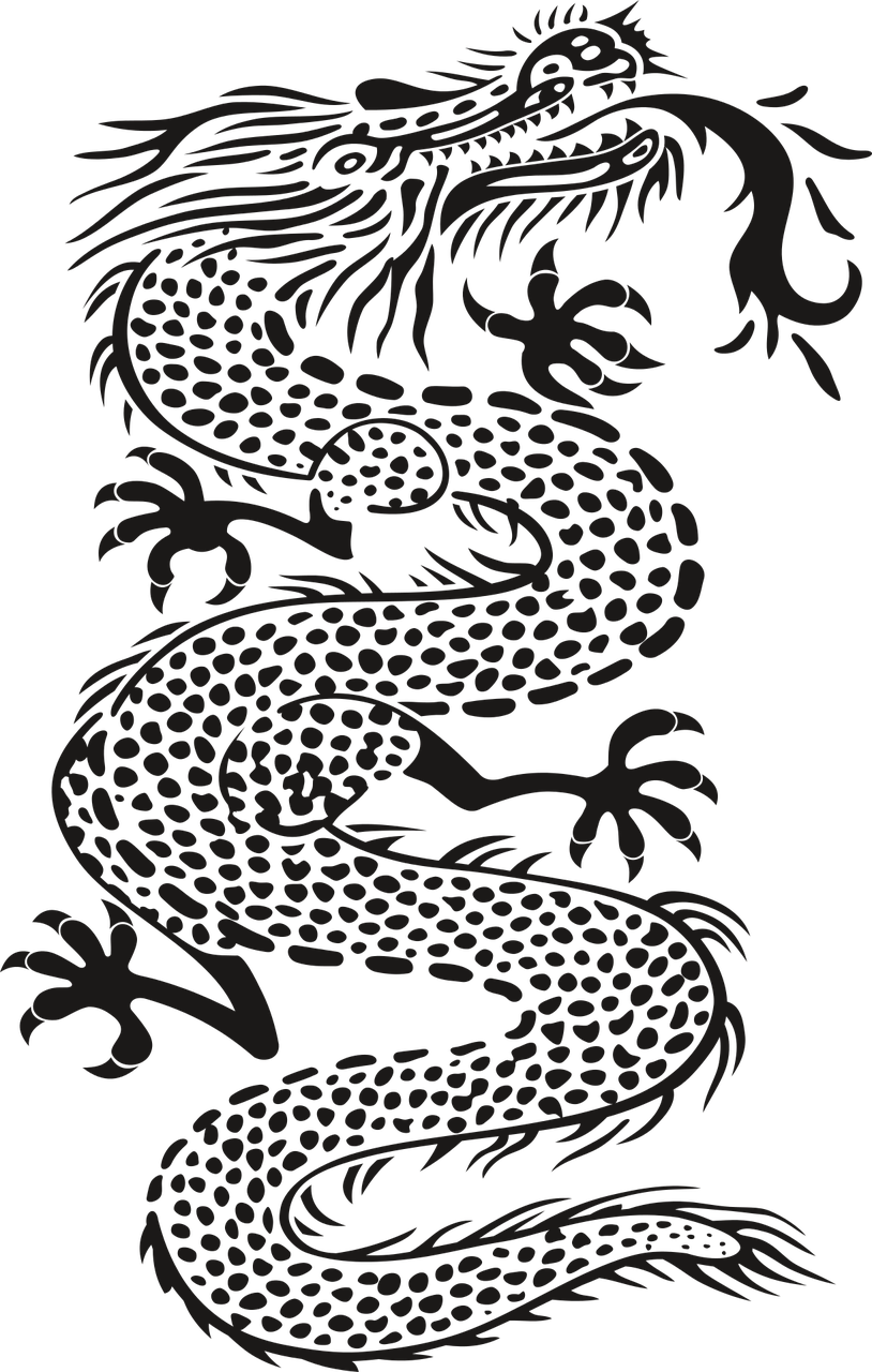 An Eastern Dragon Homebrew Race - Dragon Chinese Drawing (814x1280), Png Download