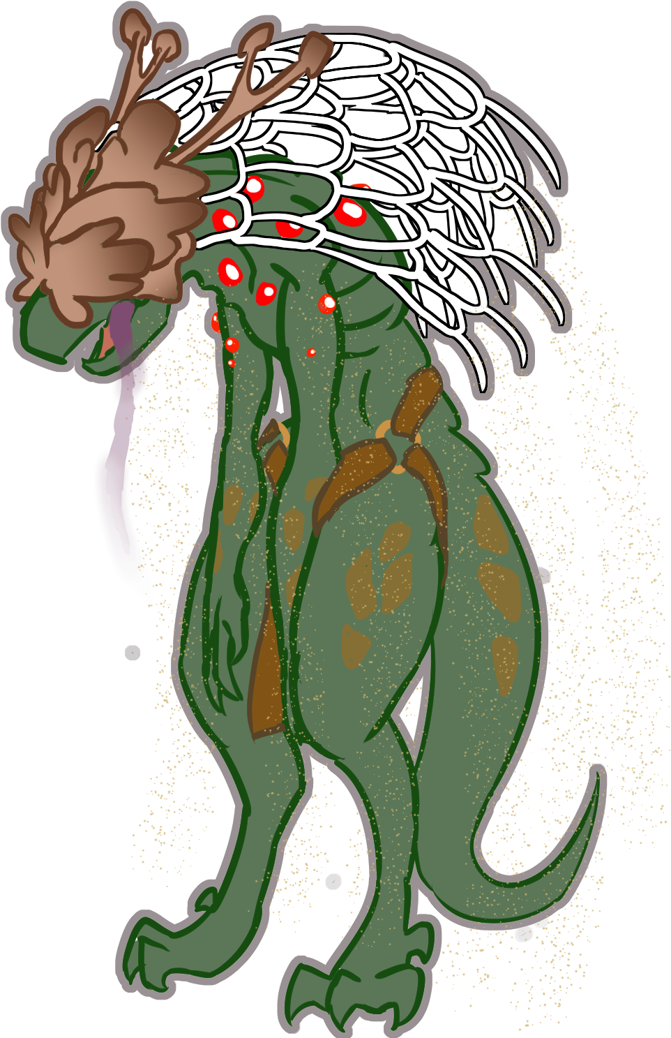 Dragonborn Circle Of Spores Druid - Illustration (1200x1600), Png Download