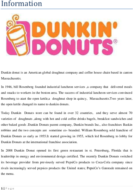 Pdf - Dunkin Donuts (600x776), Png Download