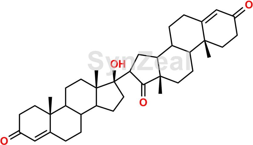 Aldol Condensation Dimer Of Testosterone - Structure (1200x510), Png Download