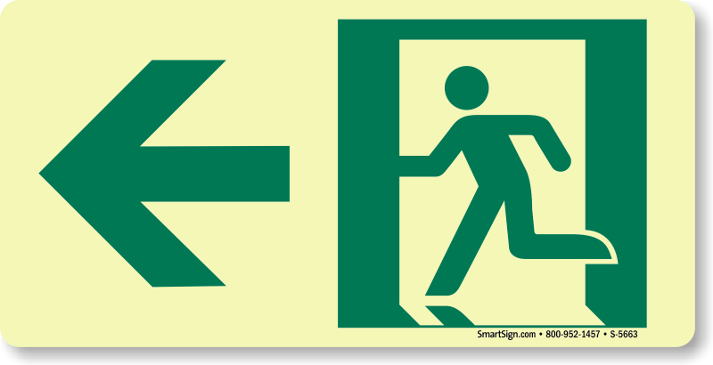 800 X 410 0 - Exit Sign (800x410), Png Download