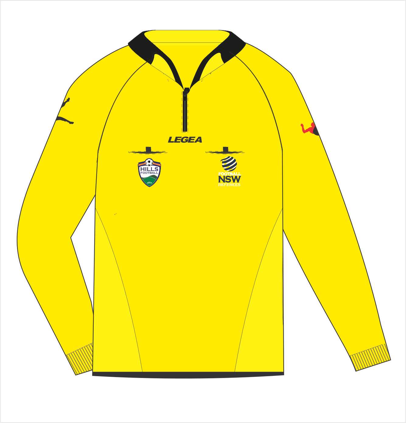 Referee Jersey L\s - Sweatshirt (1335x1391), Png Download