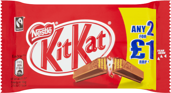 Kit Kat 4 Finger - Kit Kat 4 Finger Dark (600x600), Png Download