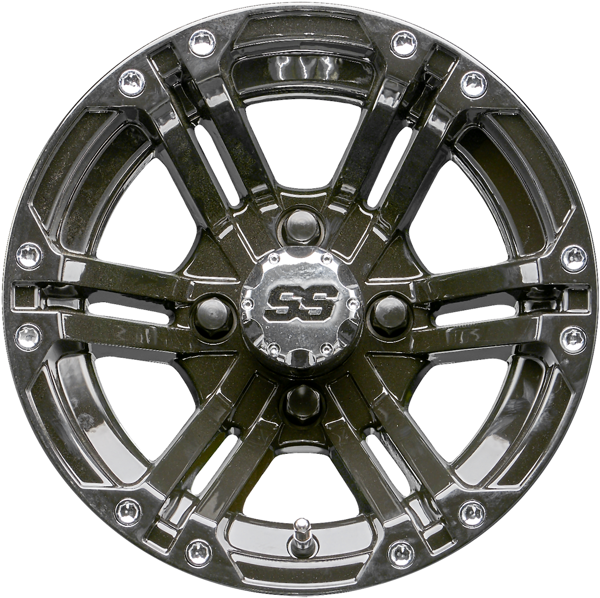 12" Rhox Rx331 Black Golf Cart - Hubcap (1280x1278), Png Download