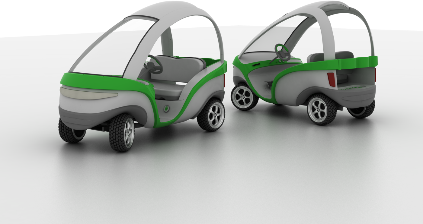 Electric Golf Cart - City Car (1400x1097), Png Download