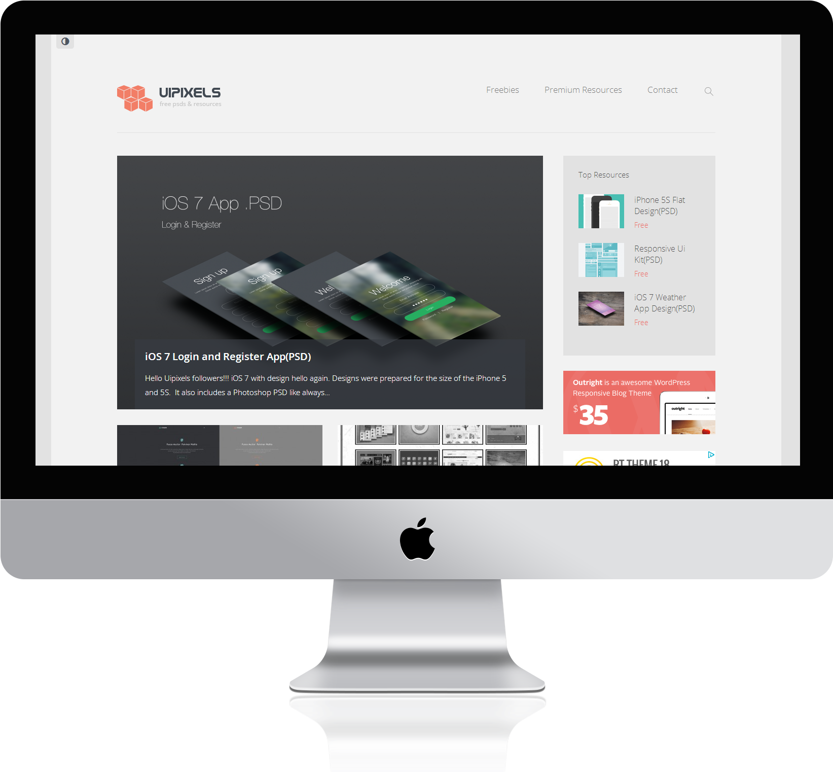 Apple Mockup Pro Imac Air Large Mac Clipart - Mock Up Mac Png (2500x1688), Png Download