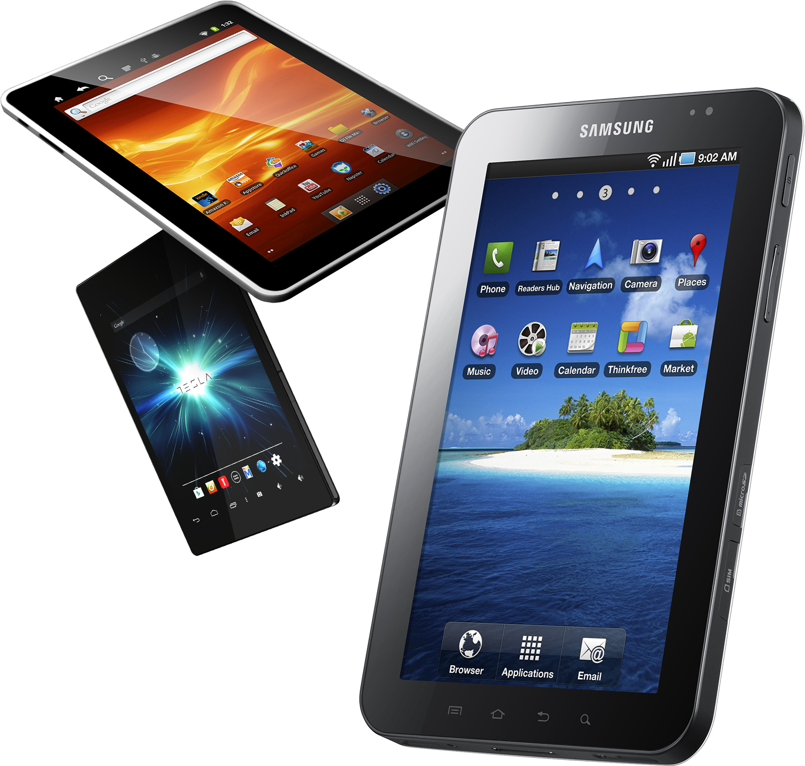 Android Tablets - Samsung Galaxy Tab P1000n (1600x1598), Png Download