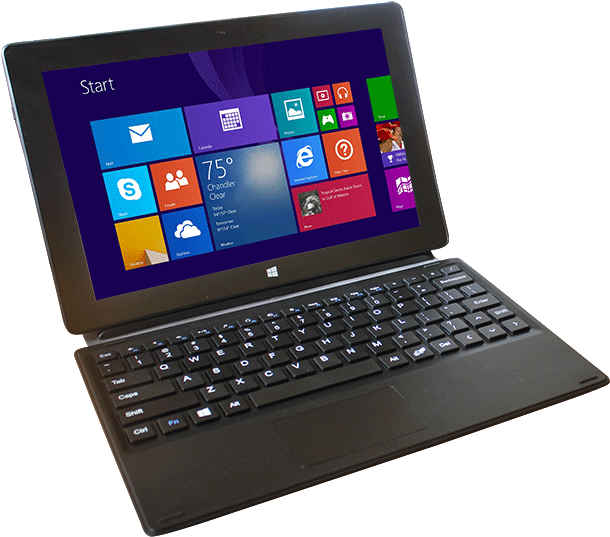 Pc Revolution 10" Tablet With Keyboard - Touchpad (1000x667), Png Download