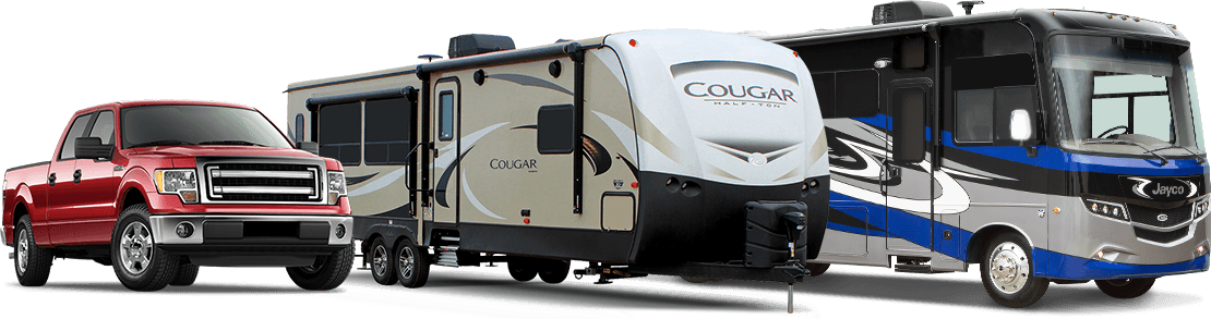 Coverage For Autos & Rvs - Travel Trailer (1110x293), Png Download