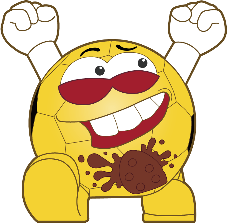 Dirty Soccer Ball Smashers - Cartoon (1000x1000), Png Download
