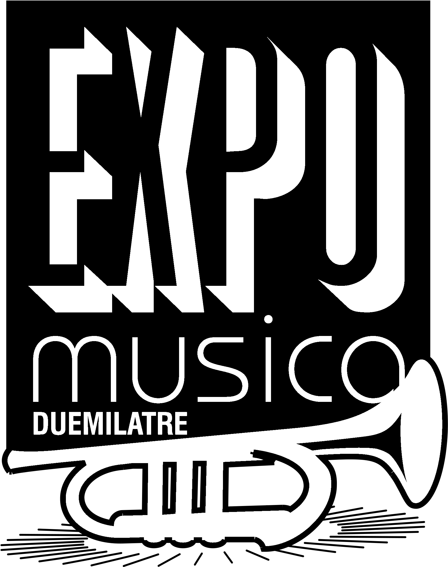 Expo Musica Logo Black And White - Poster (2400x2400), Png Download