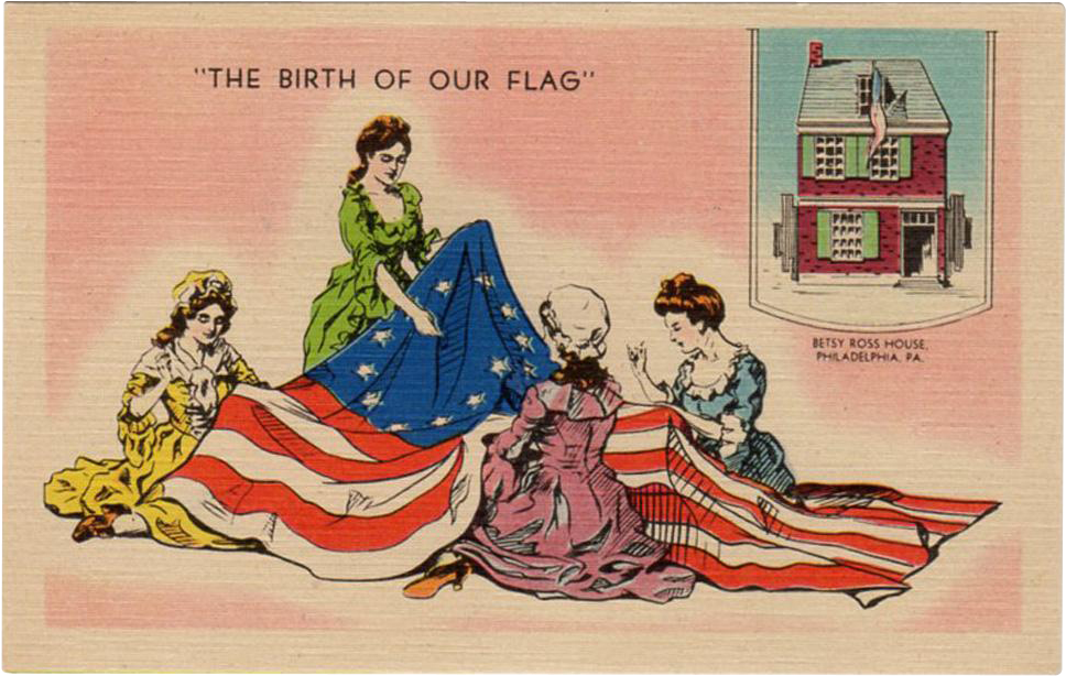 Vintage Patriotic Postcard The - Illustration (967x967), Png Download