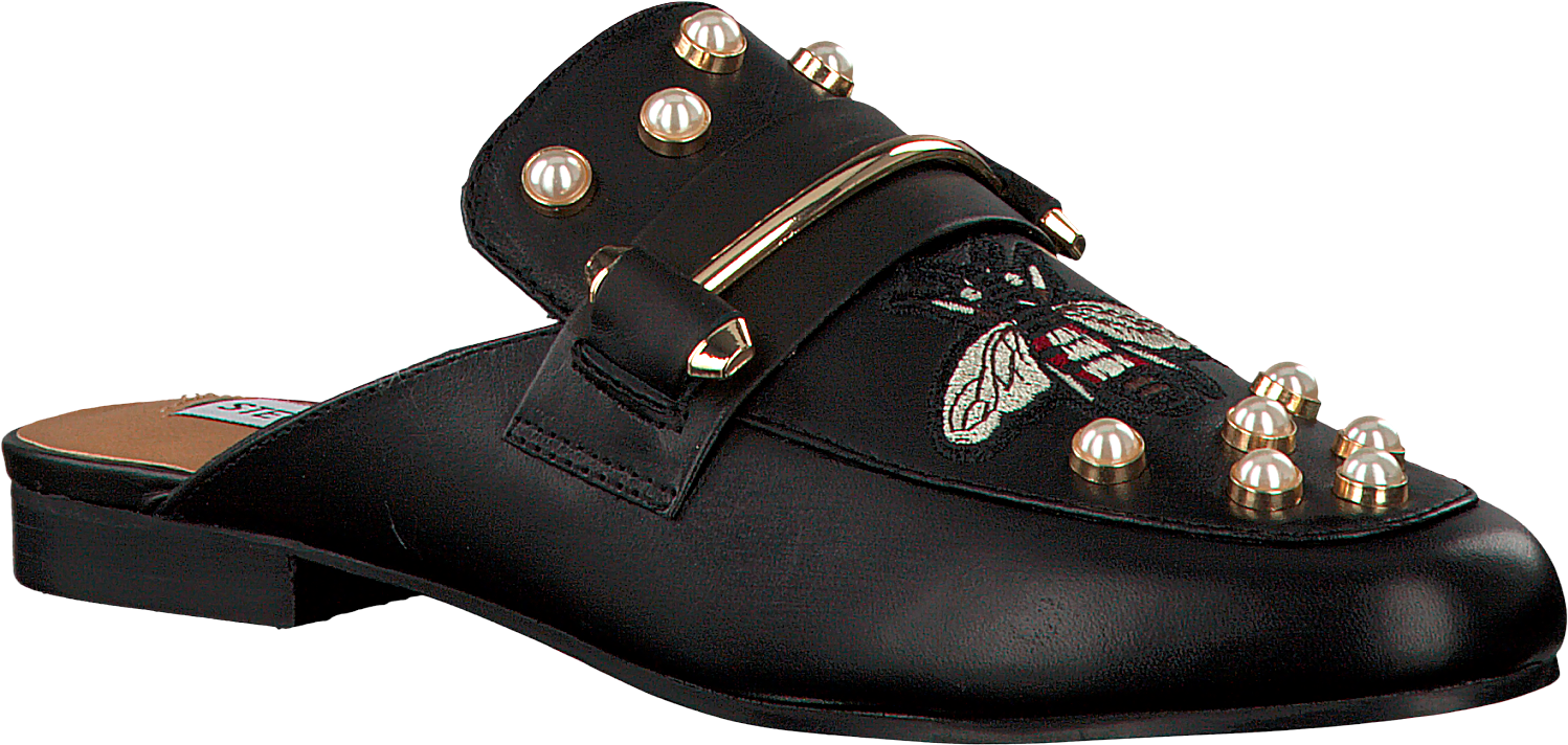 Black Steve Madden Loafers Kera-b Mule - Sneakers (1500x726), Png Download