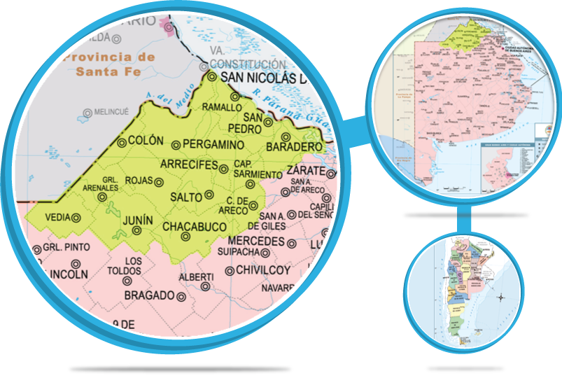 Distritos - - Ubicacion Geografica De San Pedro Buenos Aires (803x540), Png Download