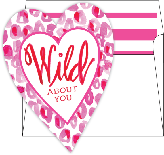 Rosanne Beck Valentine's Day Die-cut Greeting Card - Heart (600x581), Png Download