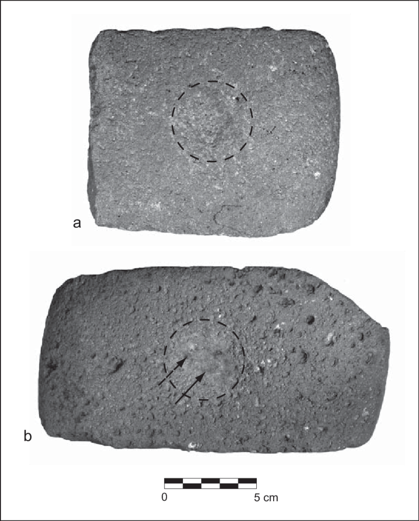 Trough Manos Redesigned With Cupules Recovered From - Rock (850x1057), Png Download