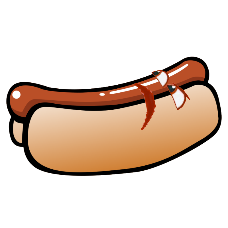 Halloweenie - Hot Dog Clip Art (800x800), Png Download