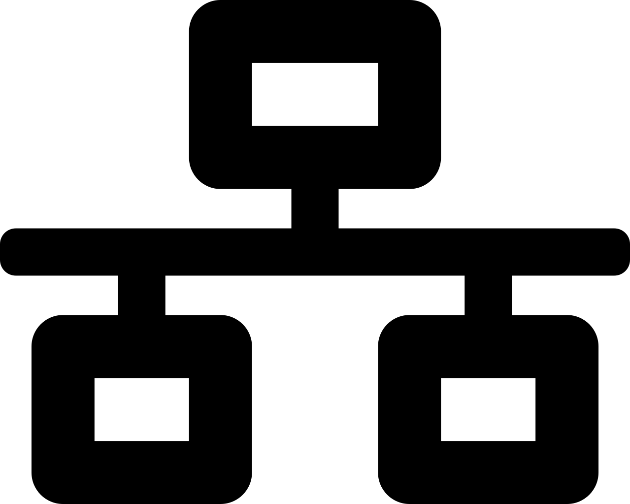 Font Awesome 5 Solid Network-wired (1279x1023), Png Download