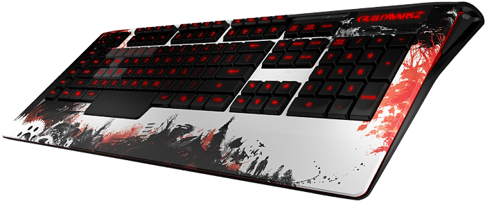 Gw2 Steelseries Gaming Keyboard 3 - Steelseries Guild Wars 2 Keyboard (880x460), Png Download