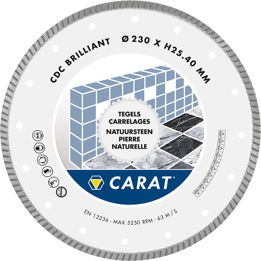 Tiles And Natural Stone Brilliant, Type Cdc - Carat Tools Turbo Blade (900x900), Png Download