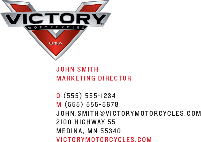 Polaris Victory Motorcycles Email Signature - Emblem (696x492), Png Download