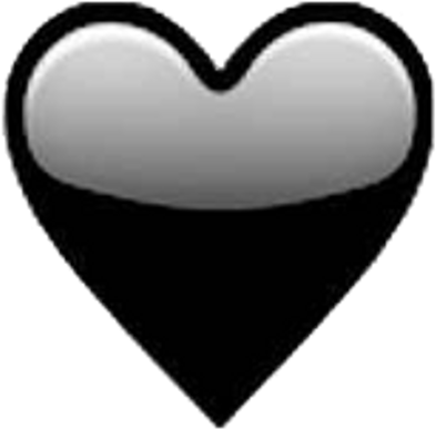Heart Sticker - Black Love Heart Emoji (1024x827), Png Download