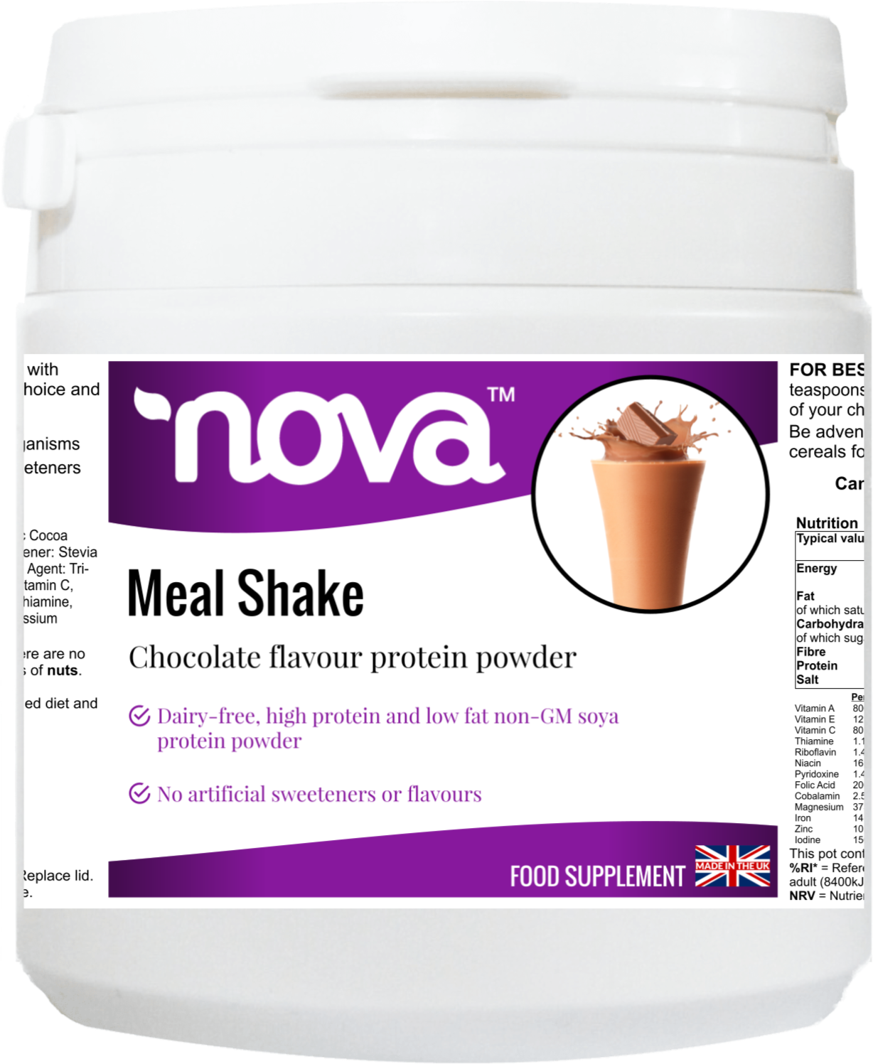 Nv3478 20nova 20meal 20shake 20chocolate 20pdr Pot - Drink (1540x1540), Png Download