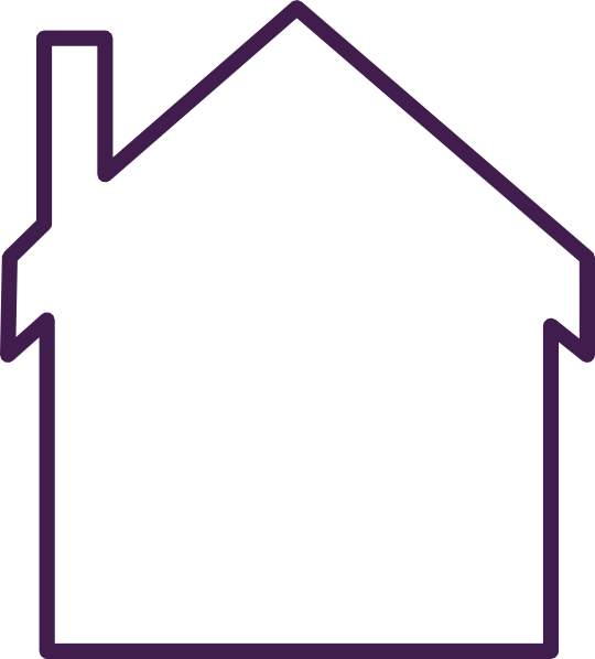 Purple House Empty Clip Art At Clkercom Vector Clip - Clip Art Empty House (540x598), Png Download