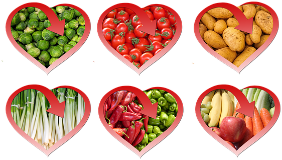 Fruit And Vegetable Hearts - Brussel Sprouts (640x414), Png Download
