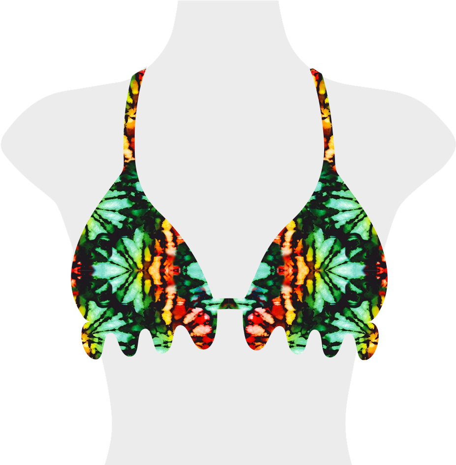 Tie Dye Flora Bikini Top (943x943), Png Download