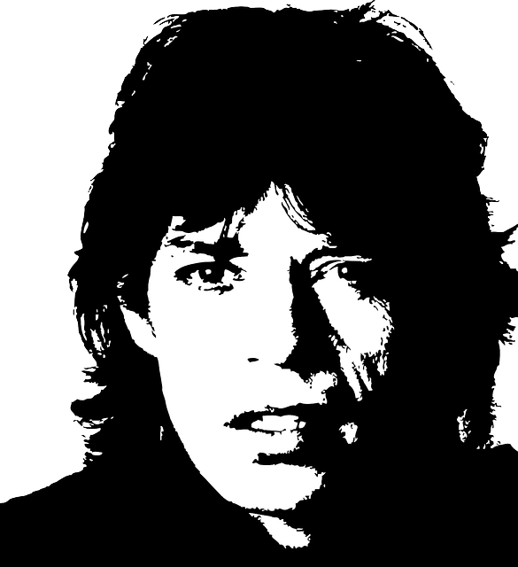 Stones, Band, Celebrity, Rolling, Mick, Jagger, Stone - Mick Jagger Vector (585x640), Png Download