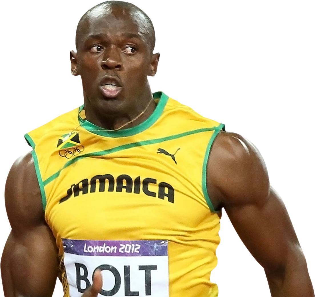 Usain Bolt Png (1292x1080), Png Download