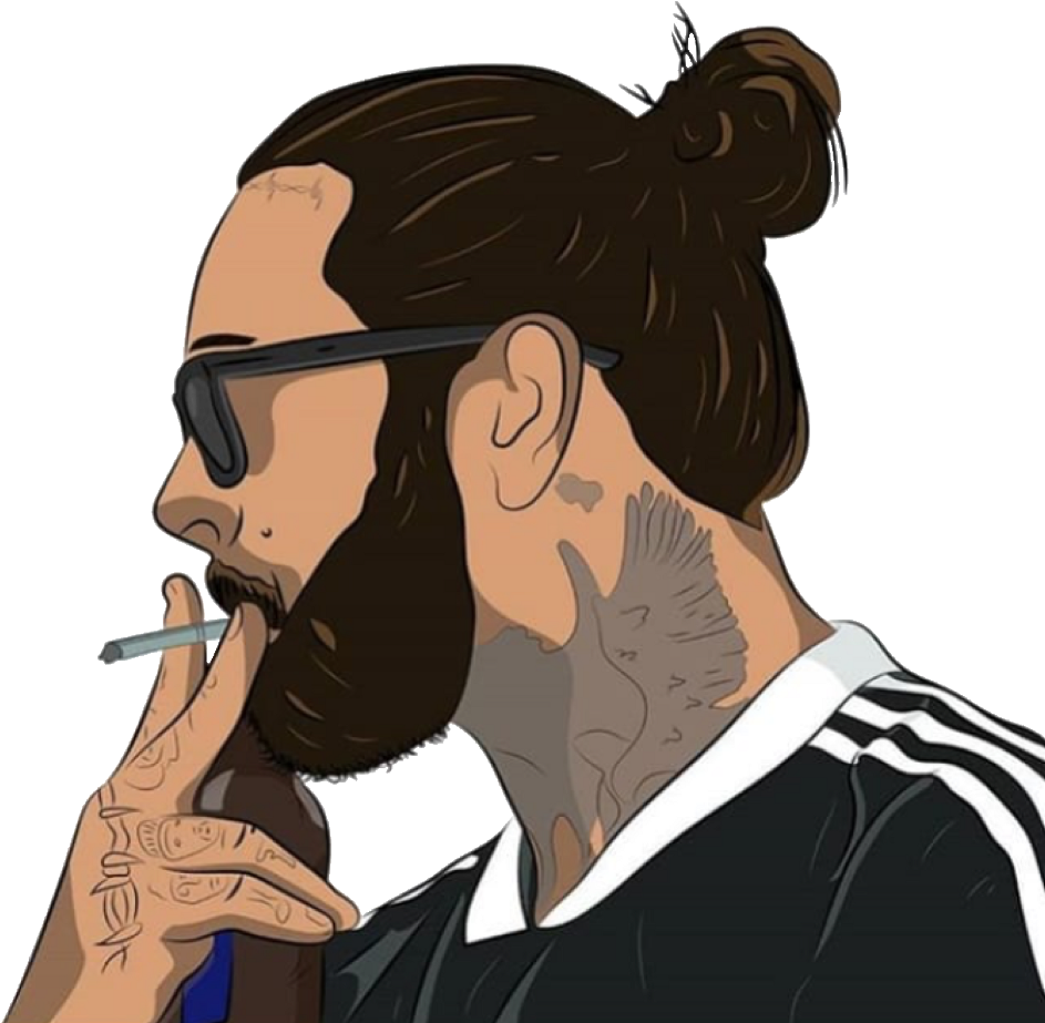 Postmalone Post Malone Posty Png Crop Cropped Celebrity - Post Malone (1055x1024), Png Download