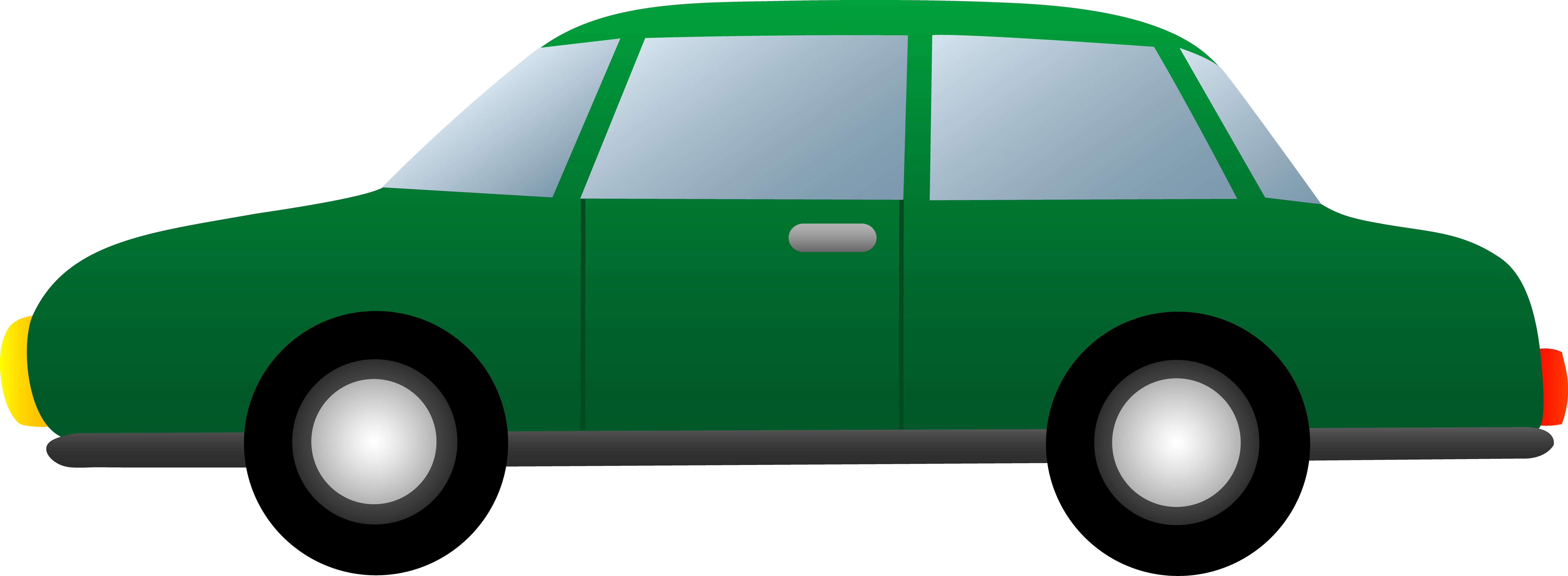 Sweet - Green Car Clipart (7122x2615), Png Download