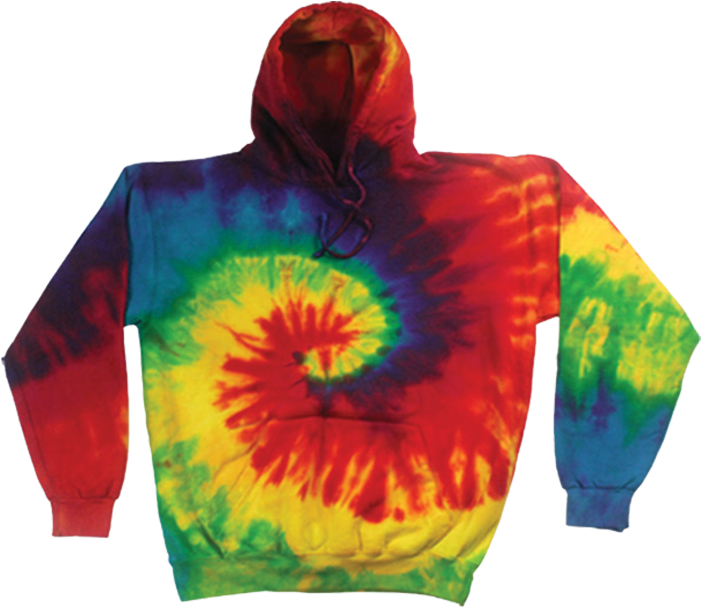 View - Rainbow Tie Dye Hoodie (700x700), Png Download