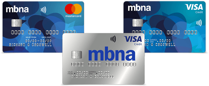 A Variety Of Mbna Credit Cards - Mbna Credit Cards (1064x331), Png Download