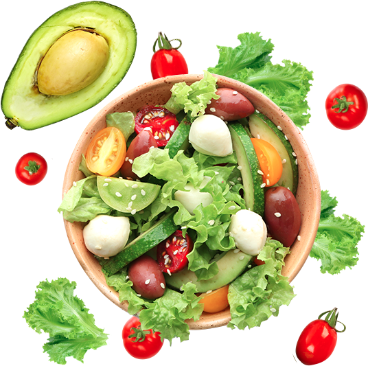 Fruit And Veggie Salad - Salad (600x600), Png Download