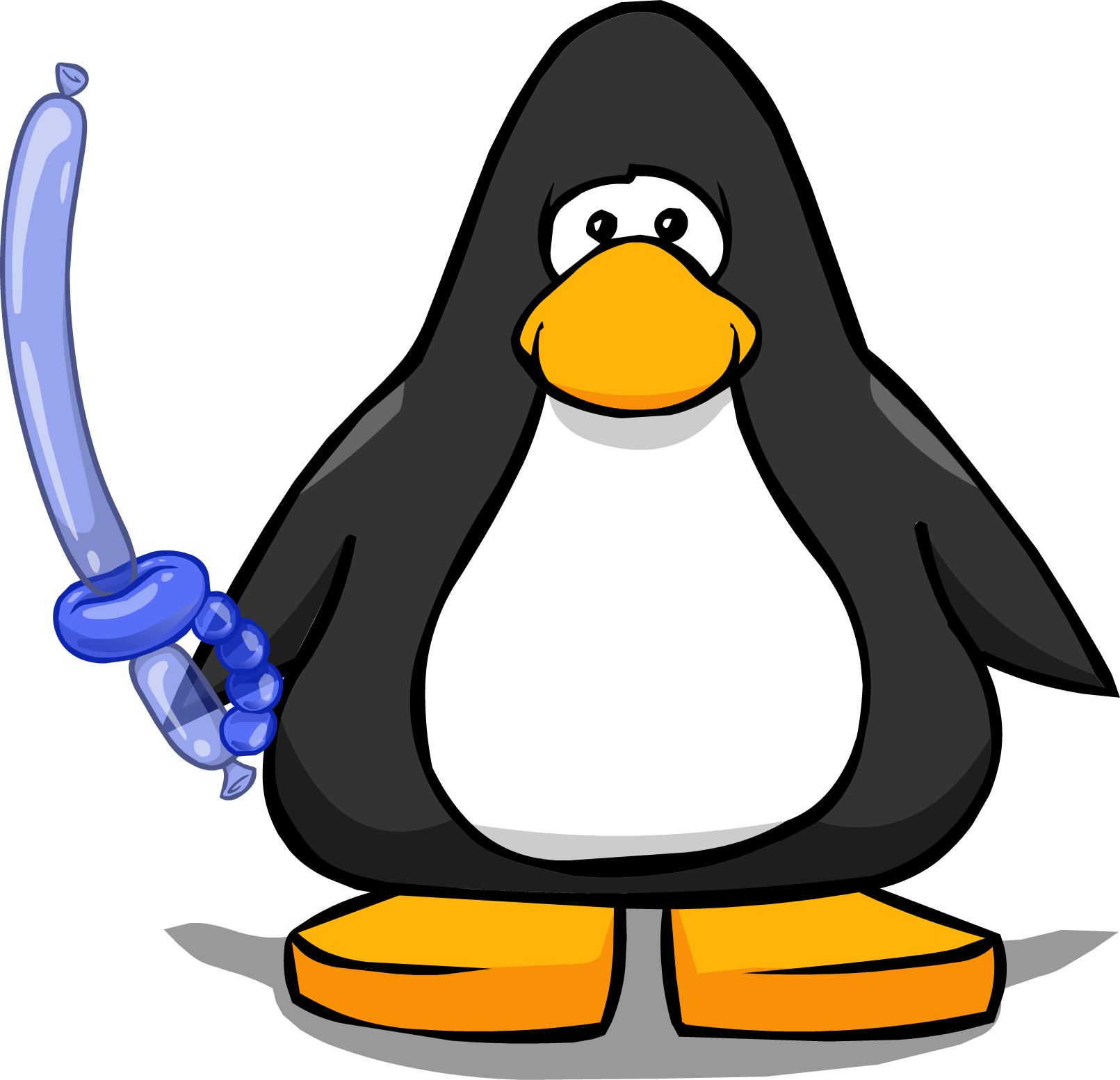 Blue Balloon Sword From A Player Card - Club Penguin Trumpet (1611x1554), Png Download
