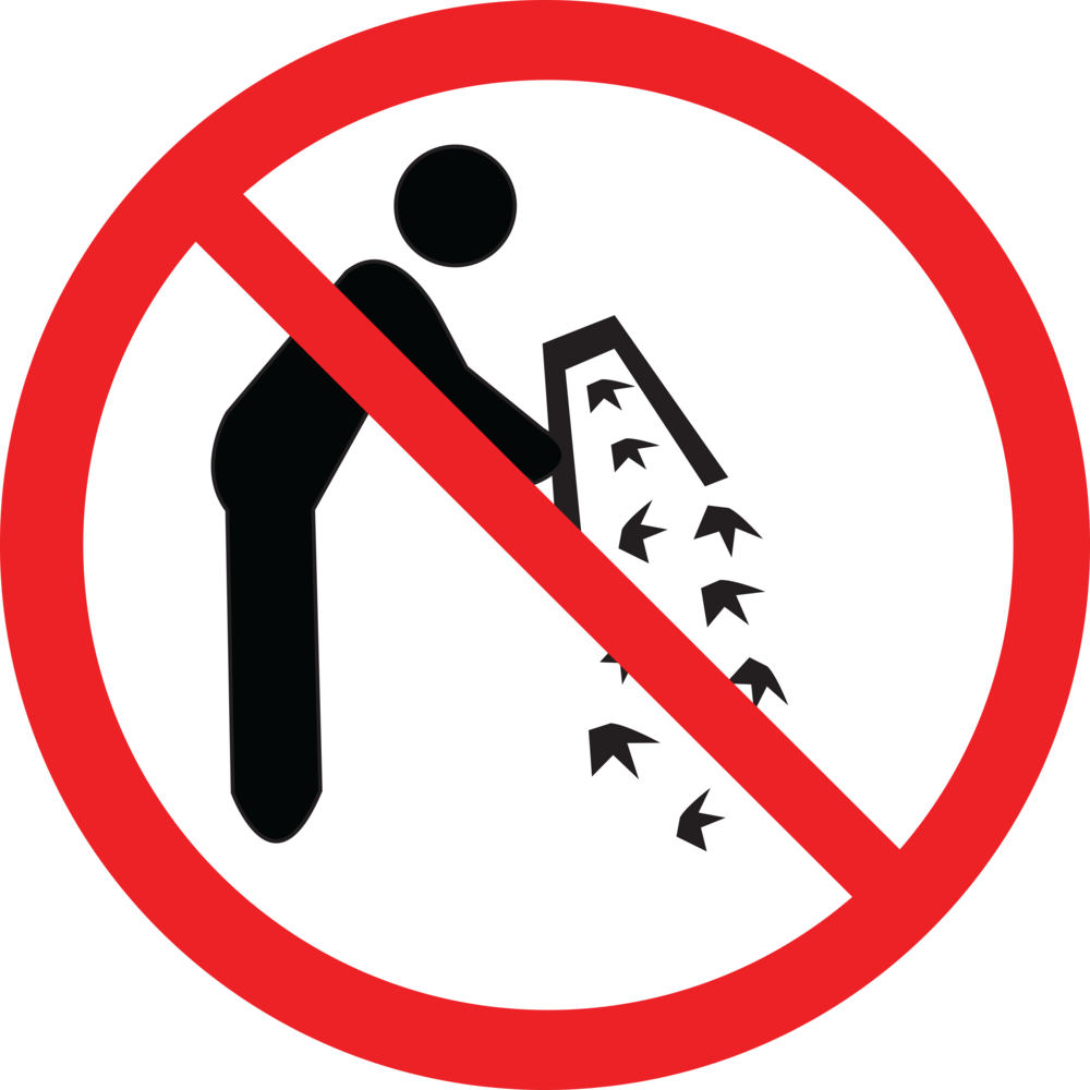 Don't Litter Sign (1000x1000), Png Download