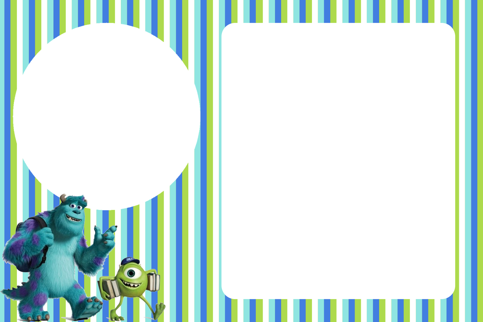 Monster University Baby Mike Png Download - Invitaciones Monster University Para Imprimir (1600x1066), Png Download