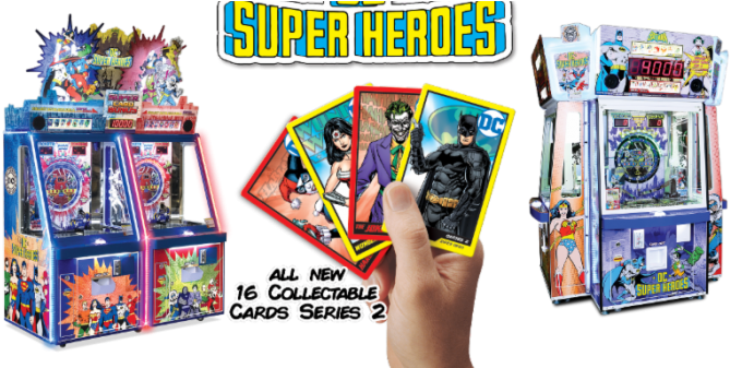 Bandai Namco Unveils New Cards For Dc Superheroes - Dc Coin Pusher Cards Series 2 (702x336), Png Download