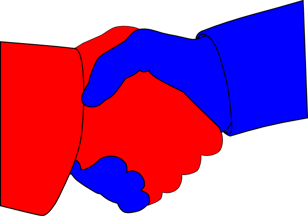How To Set Use Hand Shake Svg Vector (600x421), Png Download