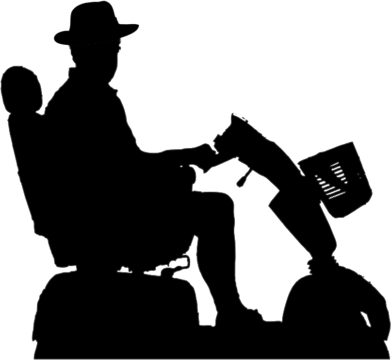 Mobility Scooter Silhouette (806x741), Png Download