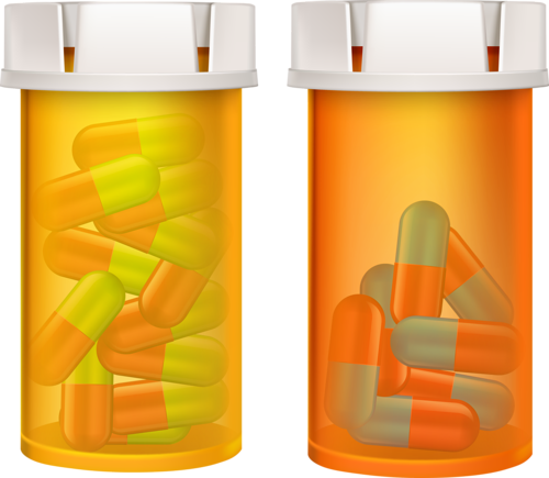 25 - Frasco De Comprimidos Png (500x435), Png Download