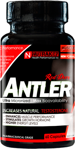 Red Deer Antler - Nutrakey, Red Deer Antler - 60 Caps (510x600), Png Download