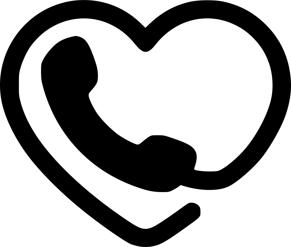 Line Phone Call - Heart (980x832), Png Download