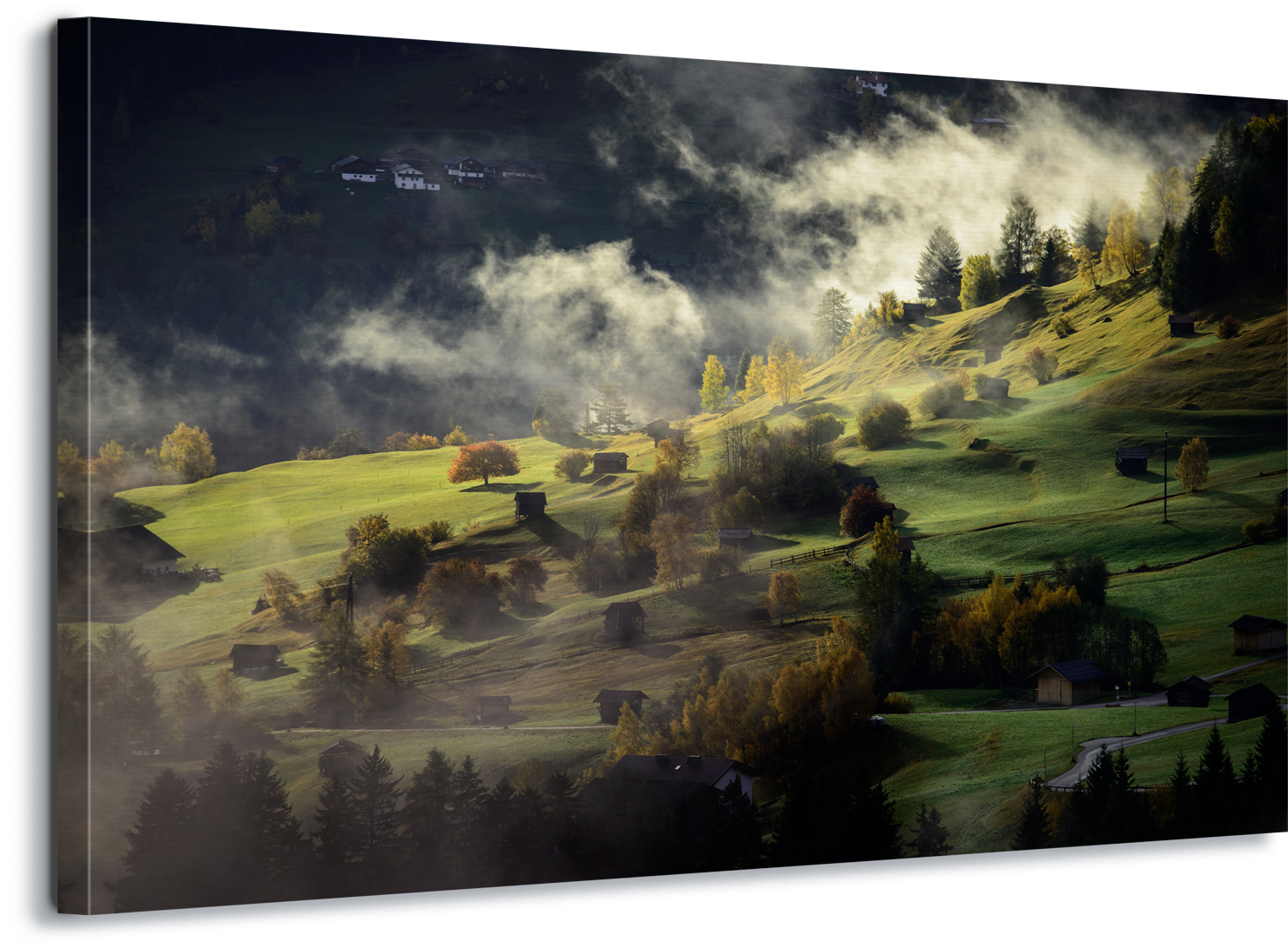 Alpine Morning - Lush European Or British Landscape Over Tablet Case (1600x1105), Png Download