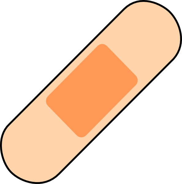 One Bandaid Clip Art - Bandaid Clipart (594x598), Png Download